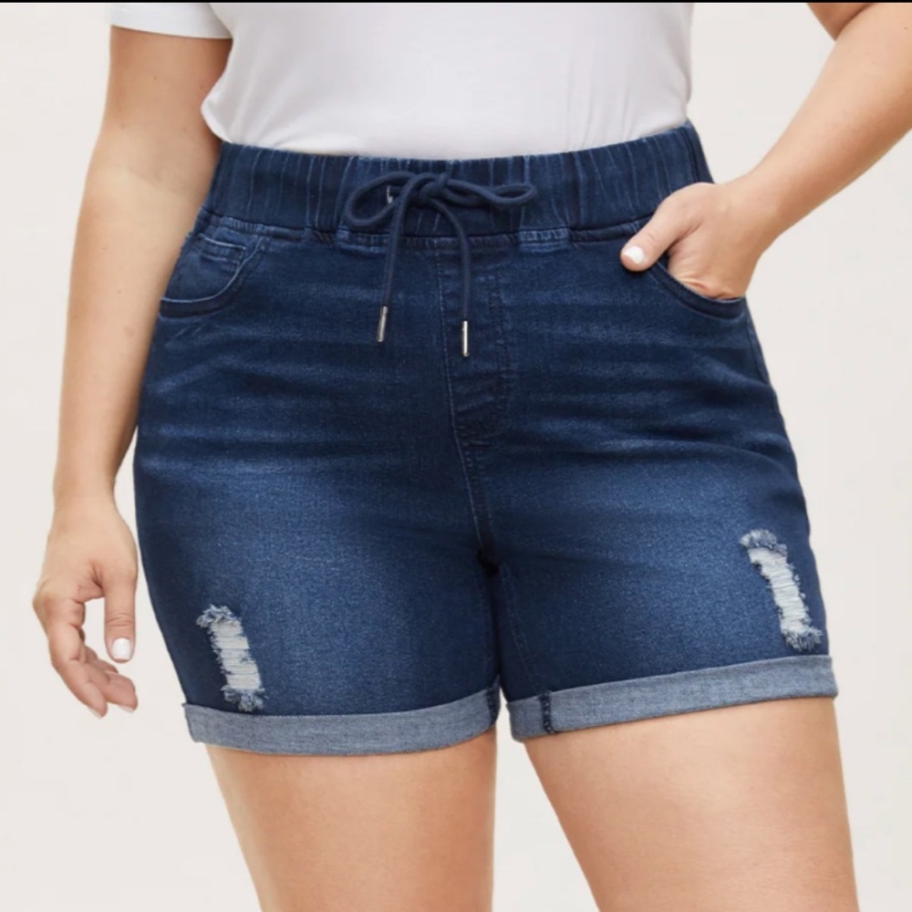 BloomChic Dark Blue Jean Shorts